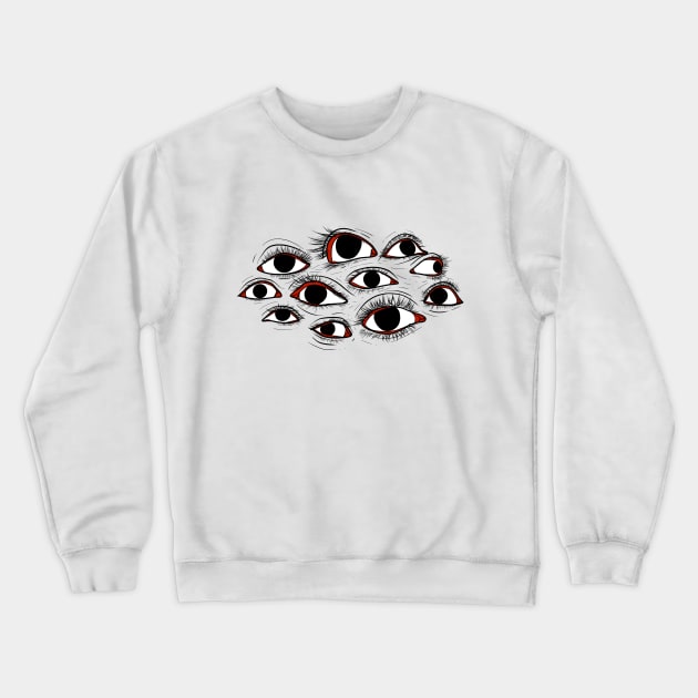 Eyes Crewneck Sweatshirt by cuadrado